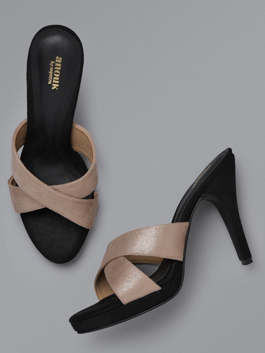 Women Anouk Heels | Buy Anouk Women Dusty Pink Solid Heels - Footwear For Women