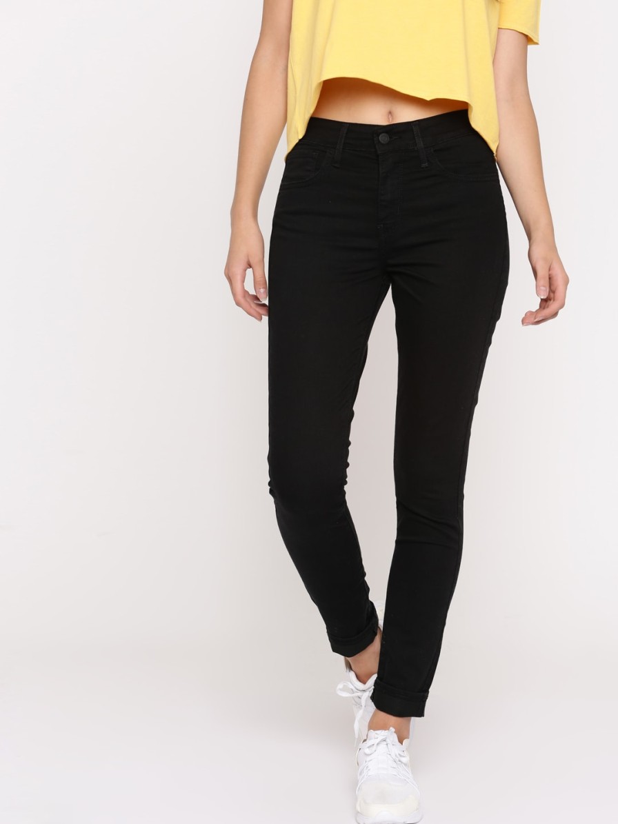 Women Levis Jeans | Buy Levis Women Black Skinny Fit High Rise Clean Look Stretchable Jeans - Apparel For Women