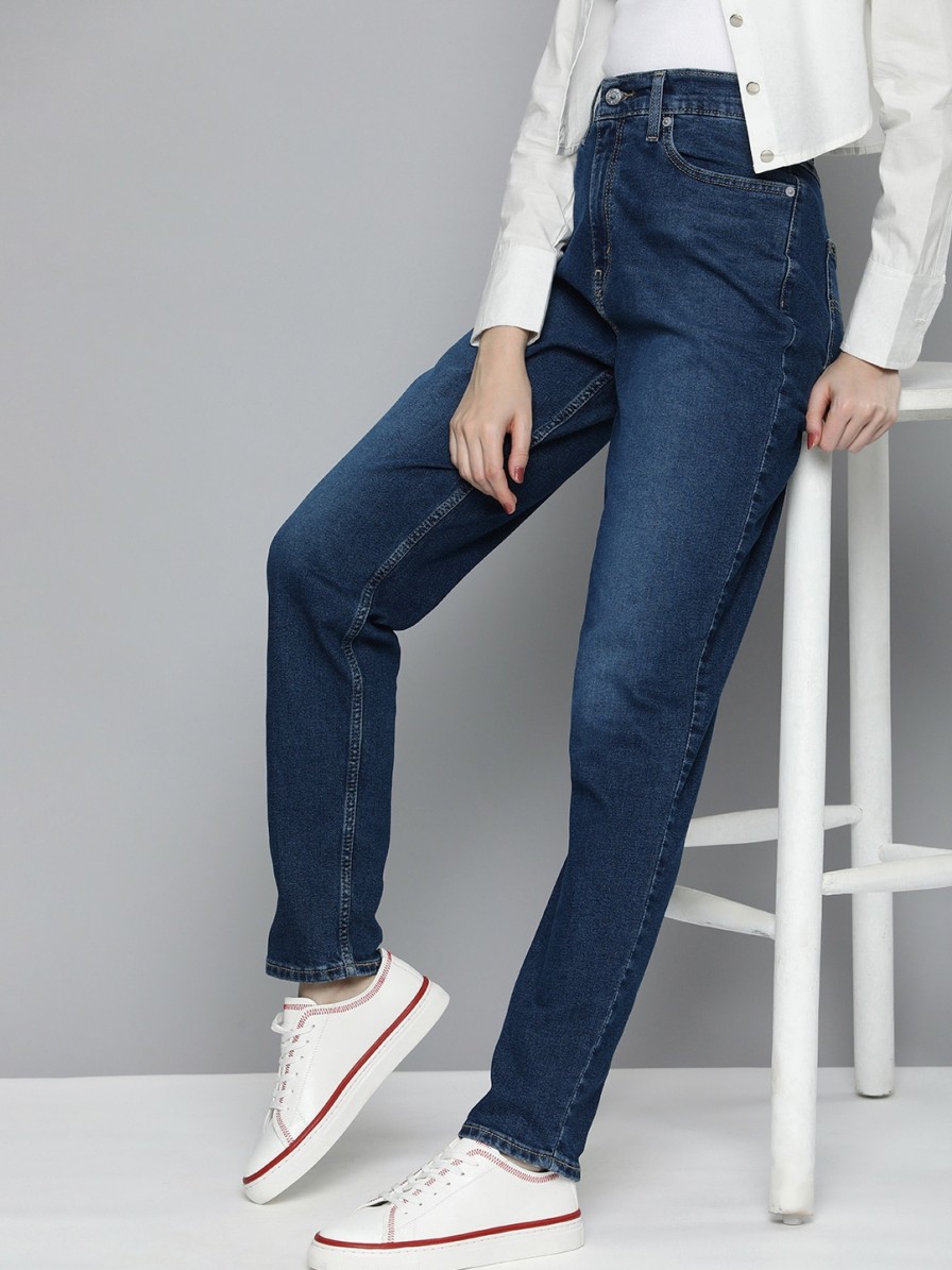 Women Levis Jeans | Buy Levis Women Mom Loose Tapered Fit High Rise Stretchable Jeans - Apparel For Women