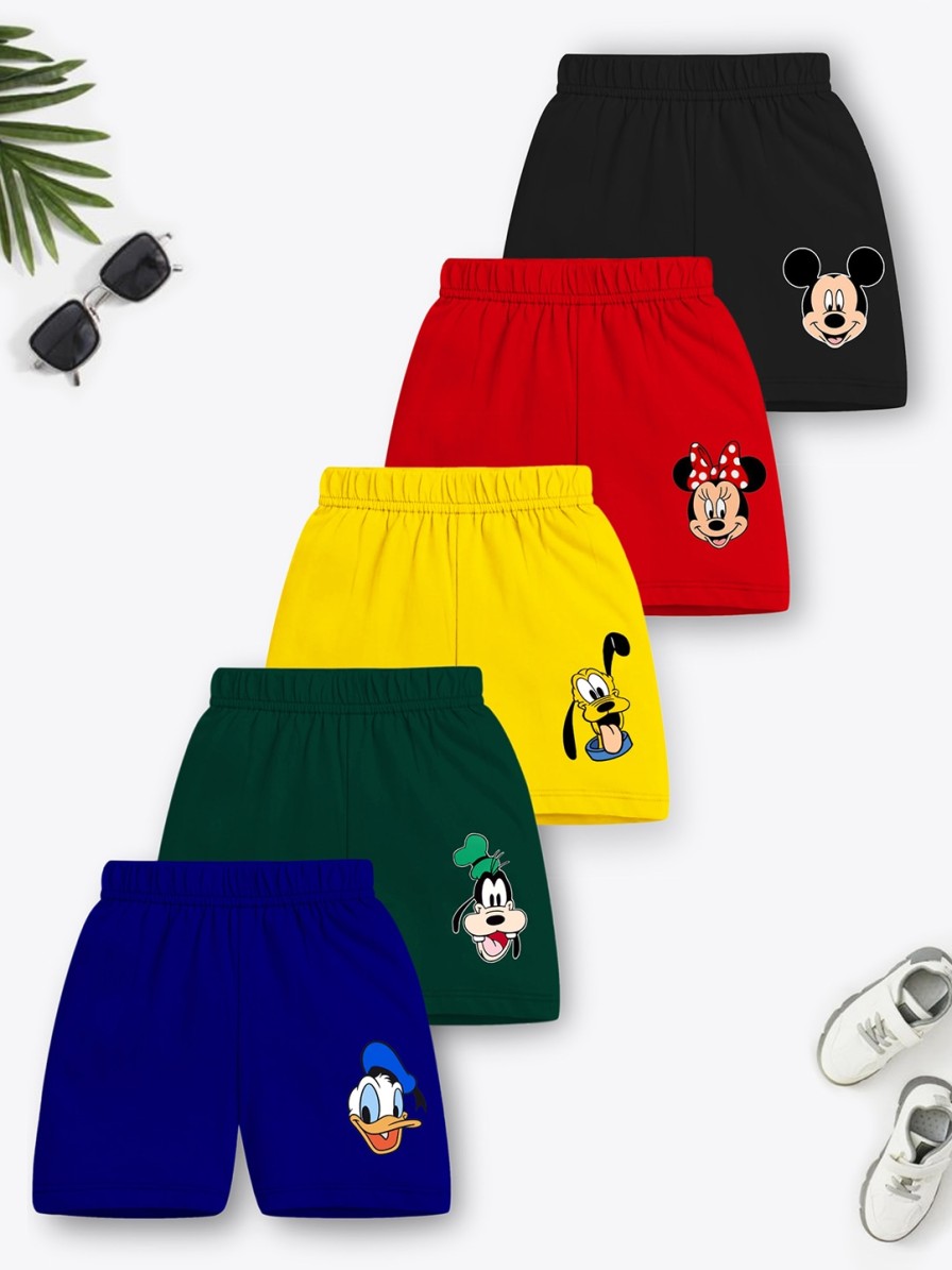 Kids YK Disney Shorts | Buy Yk Disney Boys Pack Of 5 Mickey & Friends Shorts - Apparel For Boys