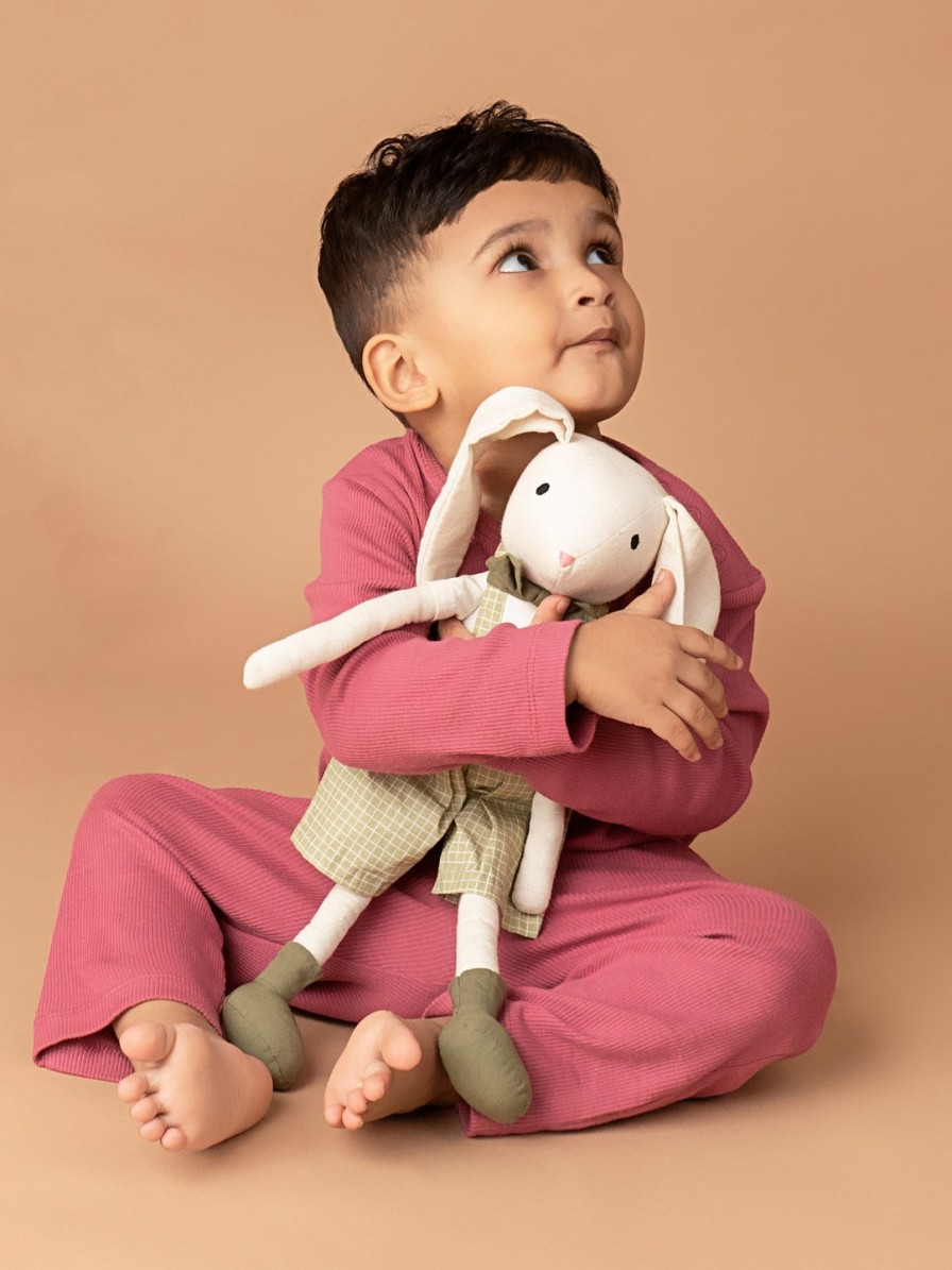 Kids haus & kinder Soft Toys | Buy Haus & Kinder Kids Pack Of 2 Bunny Rag Cotton Soft Toy - Toys And Games For Unisex Kids