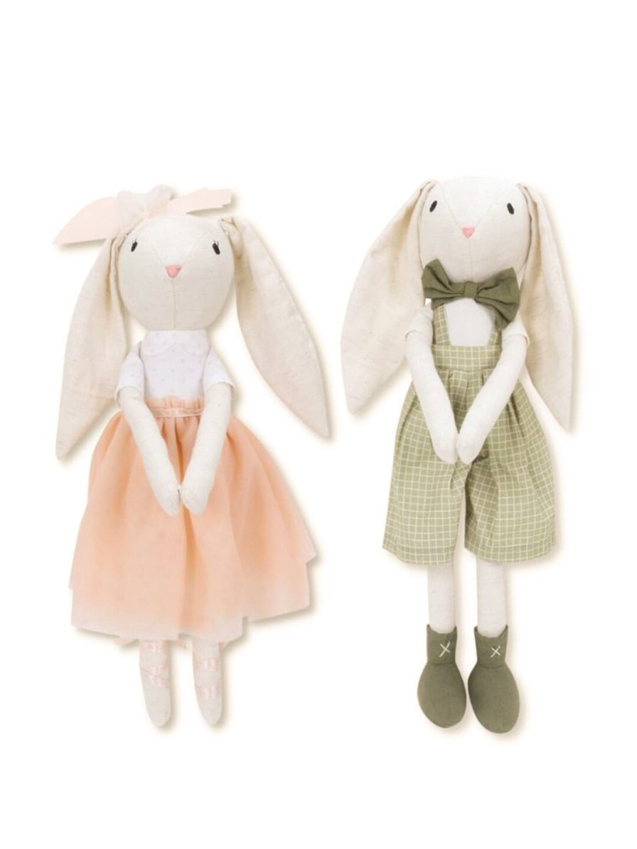 Kids haus & kinder Soft Toys | Buy Haus & Kinder Kids Pack Of 2 Bunny Rag Cotton Soft Toy - Toys And Games For Unisex Kids