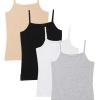 Kids Charm n Cherish Innerwear & Thermals | Buy Charm N Cherish Girls Pack Of 4 Shoulder Strap Camisoles - Apparel For Girls