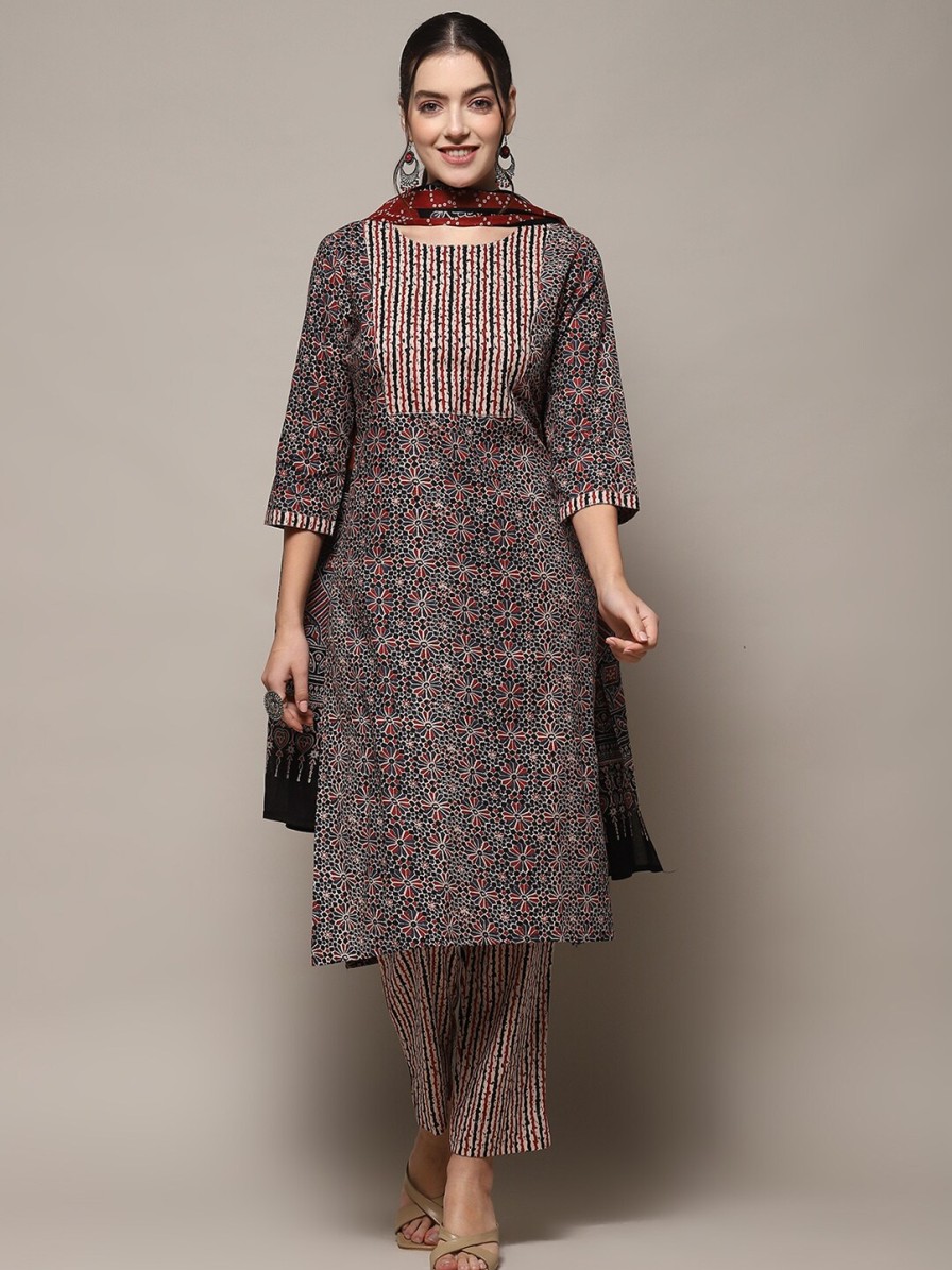 Women Biba Dress Materials | Buy Biba Ethnic Motifs Printed Unstitched Dress Material - Apparel For Women