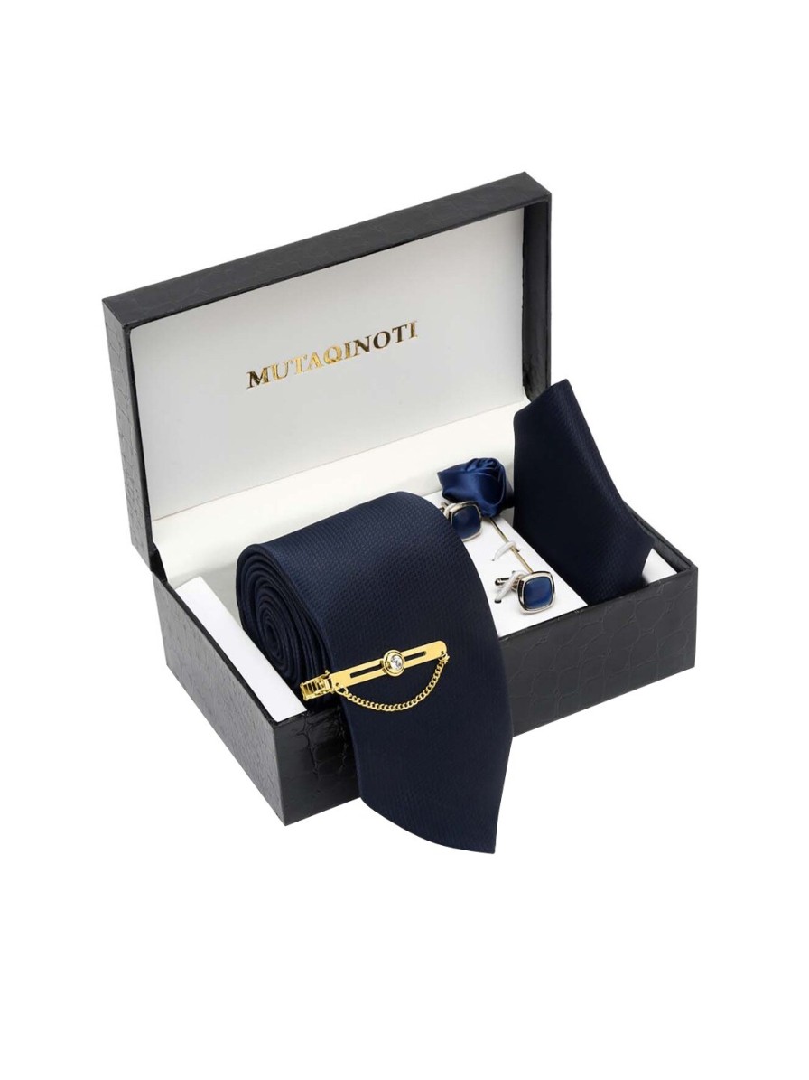 Men MUTAQINOTI Accessory Gift Sets | Buy Mutaqinoti Men Silk Necktie Accessory Gift Set - Accessories For Men