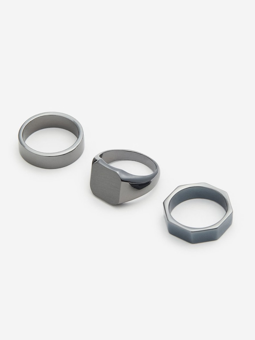 Men H&M Rings & Wristwear | Buy H&M 3 Pack Rings - Accessories For Men