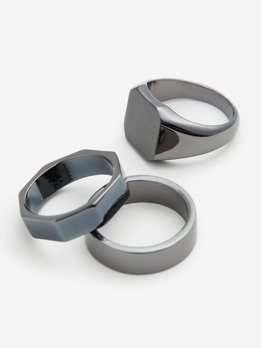 Men H&M Rings & Wristwear | Buy H&M 3 Pack Rings - Accessories For Men