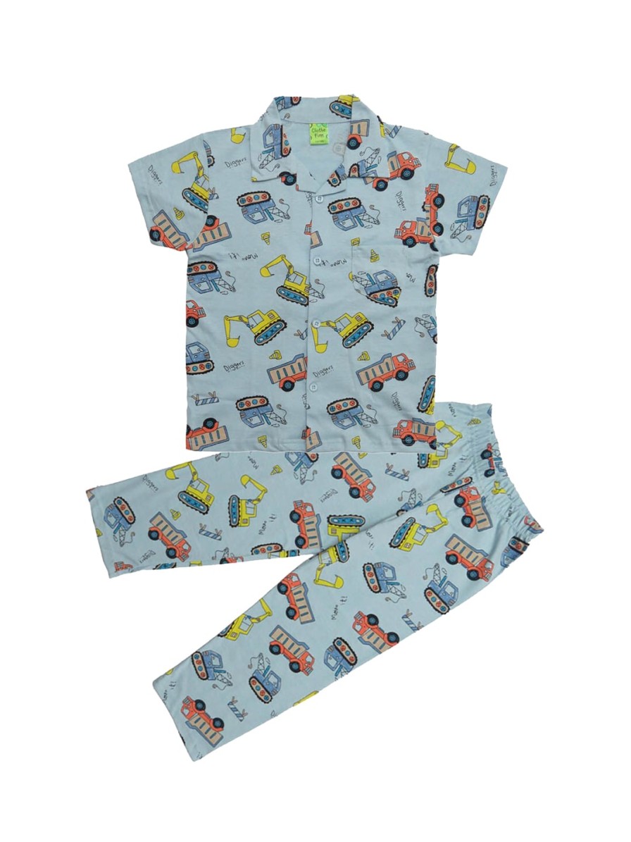 Kids Clothe Funn Nightwear & Loungewear | Buy Clothe Funn Boys Conversational Printed Pure Cotton Night Suit - Apparel For Boys