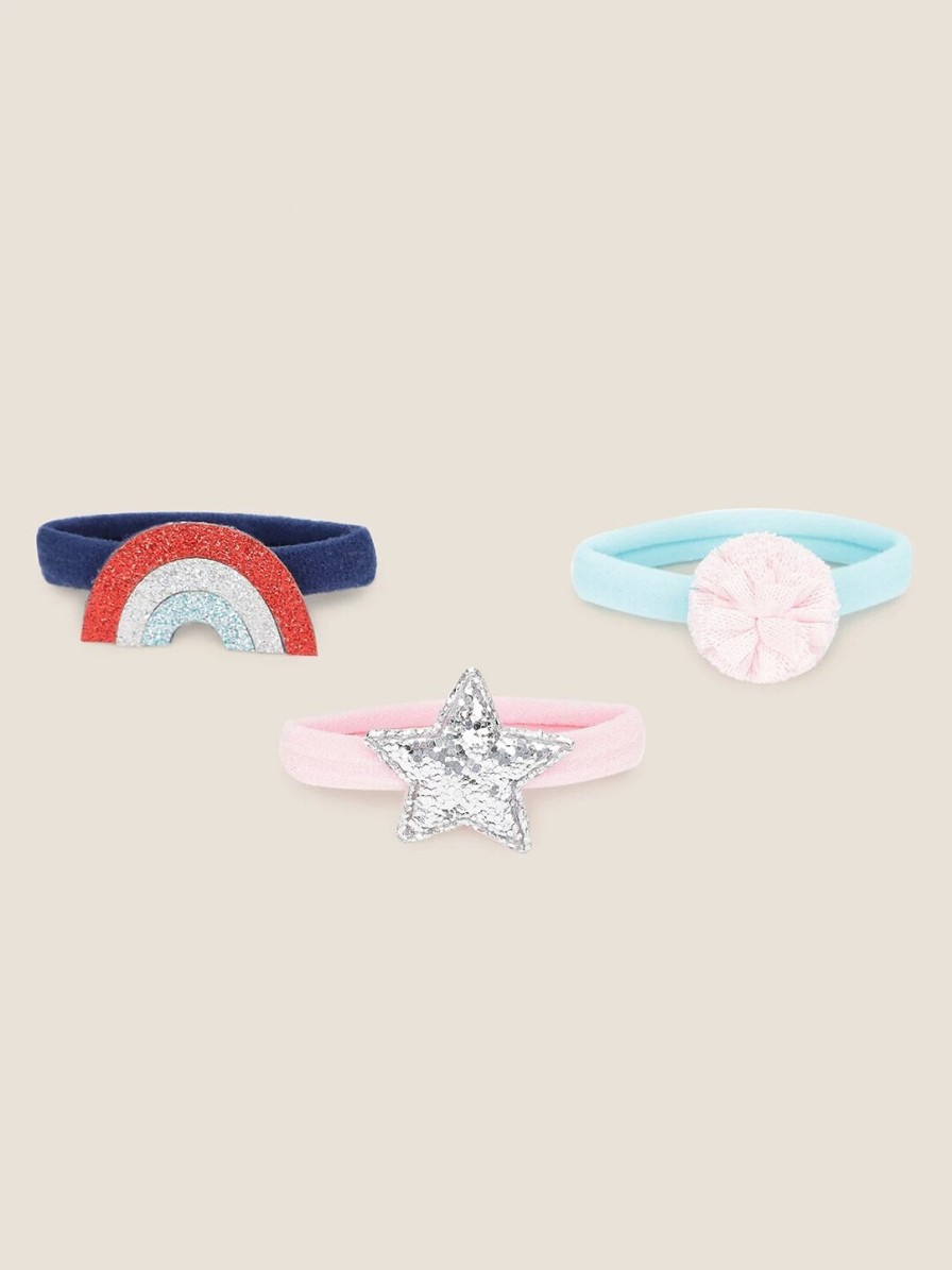 Kids Marks & Spencer Jewellery & Hair Accessory | Buy Marks & Spencer Girls Set Of 3 Embellished Ponytail Holders - Accessories For Girls