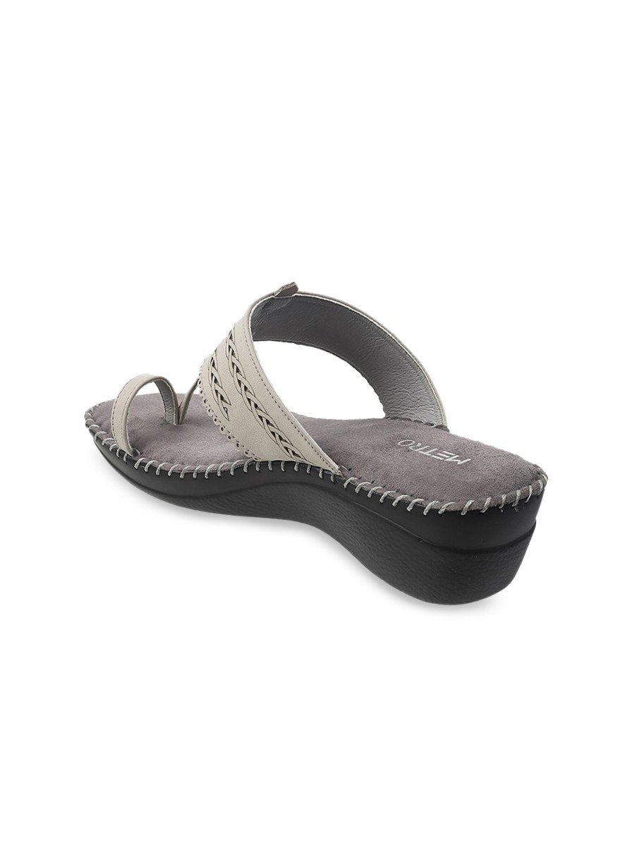 Women Metro Heels | Buy Metro Grey Wedge Heels - Footwear For Women