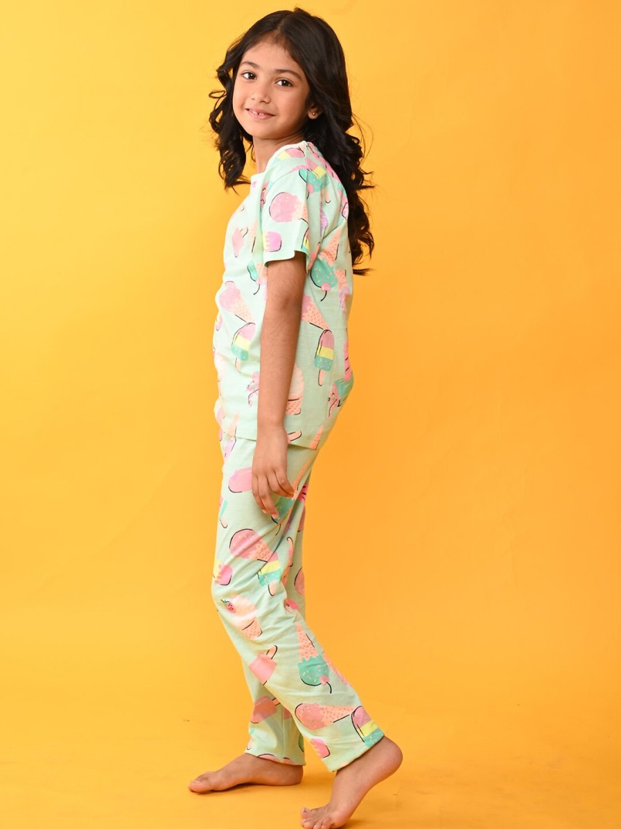 Kids Anthrilo Nightwear & Loungewear | Buy Anthrilo Girls Conversational Printed Pure Cotton Night Suit - Apparel For Girls