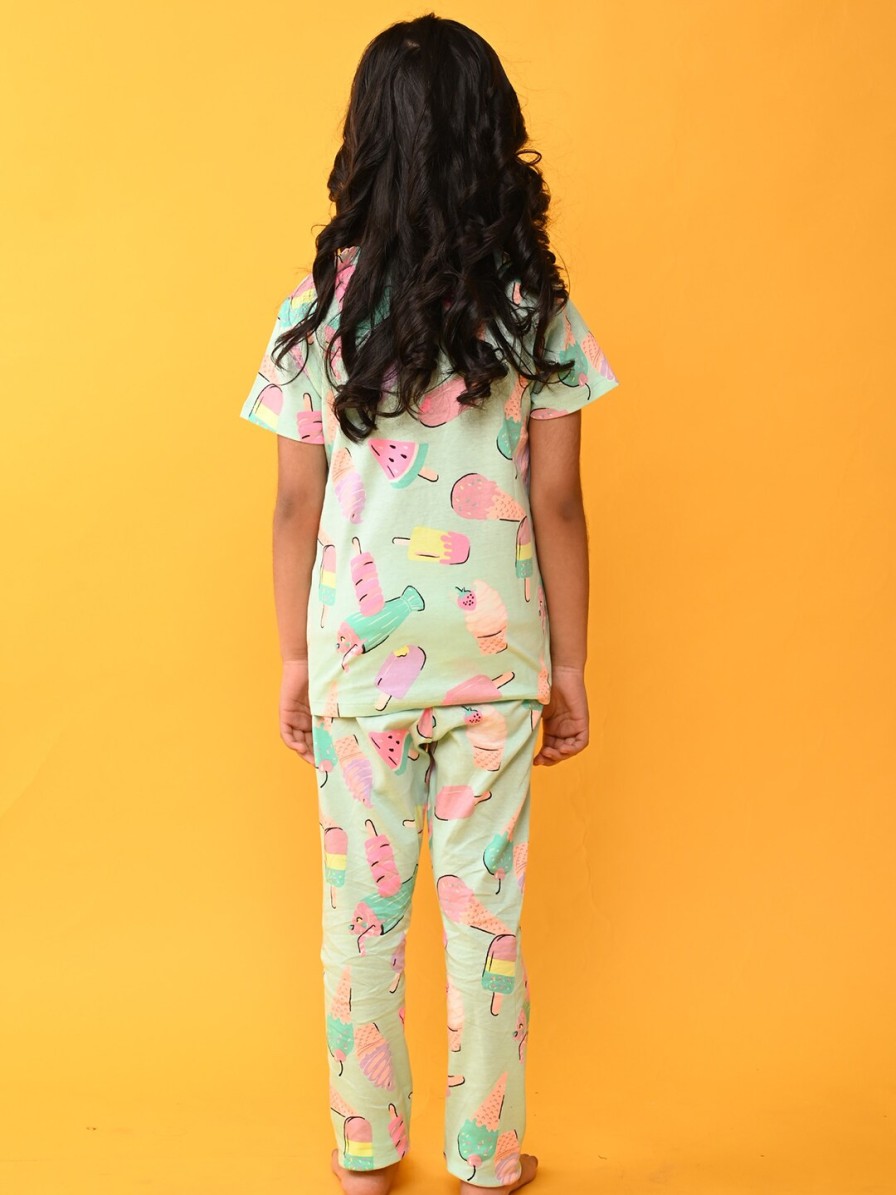 Kids Anthrilo Nightwear & Loungewear | Buy Anthrilo Girls Conversational Printed Pure Cotton Night Suit - Apparel For Girls