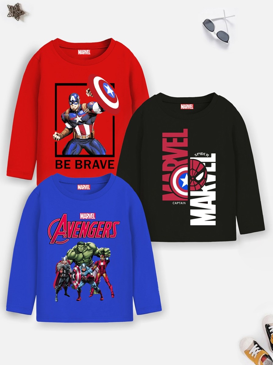 Kids YK Marvel Yk | Buy Yk Marvel Boys Pack Of 3 Avengers Cotton T Shirts - Apparel For Boys