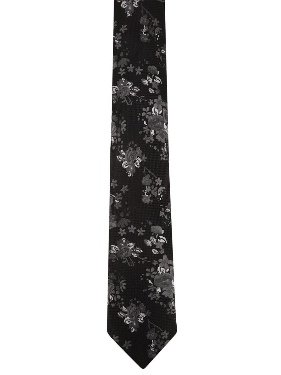 Men Blackberrys Ties, Cufflinks & Pocket Squares | Buy Blackberrys Men Floral Printed Pure Silk Skinny Tie - Accessories For Men