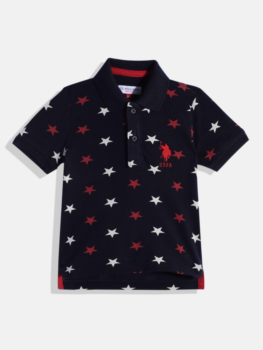 Kids U.S. Polo Assn. Kids U.S. Polo Assn. Kids | Buy U.S. Polo Assn. Kids Boys Conversational Print Polo Collar Pure Cotton T Shirt - Apparel For Boys