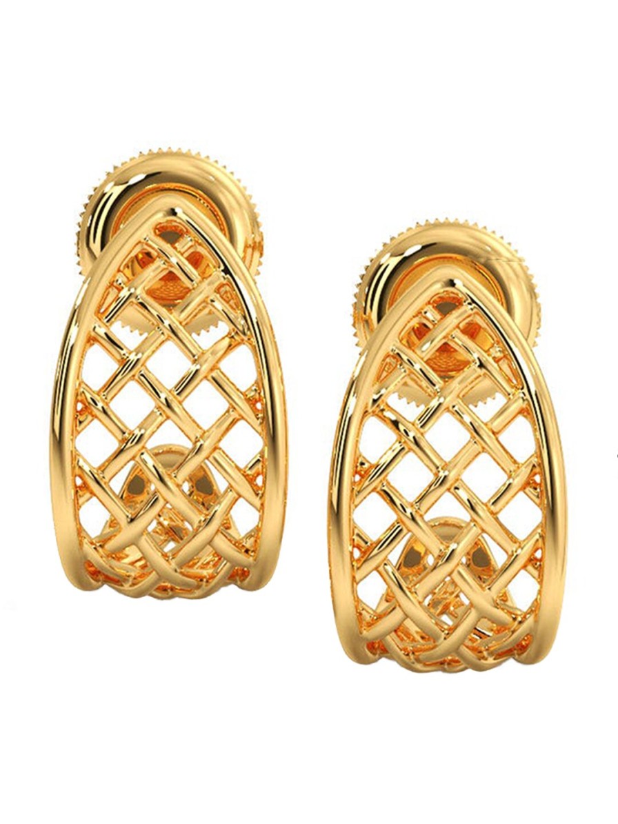 Women CANDERE A KALYAN JEWELLERS COMPANY Fine Jewellery | Buy Candere A Kalyan Jewellers Company 18Kt Bis Hallmark Gold Earrings 2.4Gm - Accessories For Women