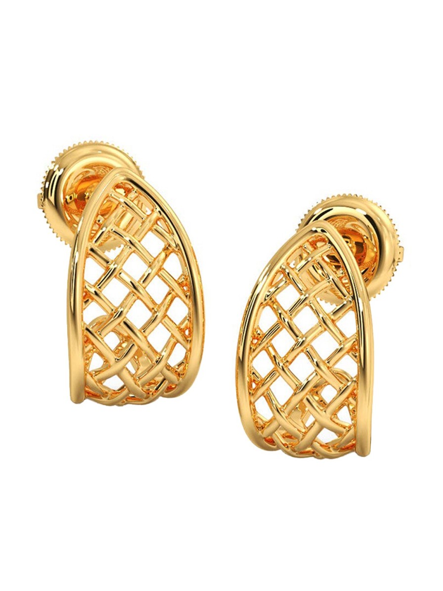 Women CANDERE A KALYAN JEWELLERS COMPANY Fine Jewellery | Buy Candere A Kalyan Jewellers Company 18Kt Bis Hallmark Gold Earrings 2.4Gm - Accessories For Women