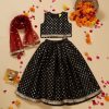 Kids SAKA DESIGNS Lehenga Choli | Buy Saka Designs Girls Sleeveless Foil Printed Sequinned Lehenga & Blouse With Dupatta - Apparel For Girls