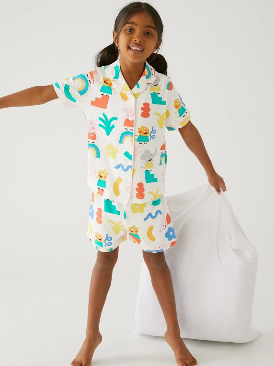 Kids Marks & Spencer Nightwear & Loungewear | Buy Marks & Spencer Girls Printed Cotton Night Suit - Apparel For Girls