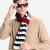 Men JoE Hazel Mufflers, Scarves & Gloves | Buy Joe Hazel Men Acrylic White, Black & Red Striped Mufflers - Accessories For Men