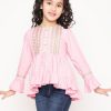 Kids BAESD Tops | Buy Baesd Girls Geometric Embroidered Pleated Top - Apparel For Girls