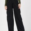 Women SASSAFRAS Trousers & Capris | Buy Sassafras Women Plain Flat Front High Rise Cargos - Apparel For Women