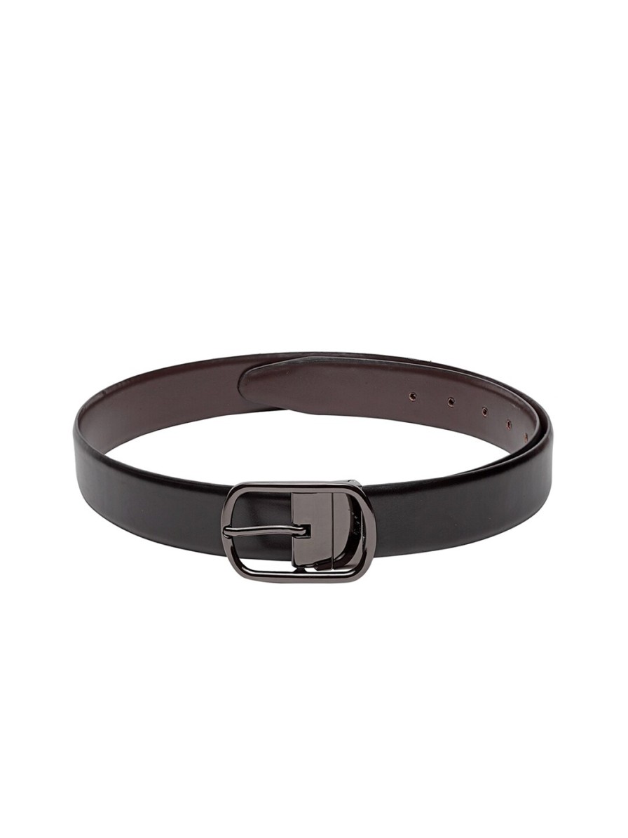 Men Teakwood Leathers Belts | Buy Teakwood Leathers Men Black & Brown Textured Reversible Leather Belt - Accessories For Men