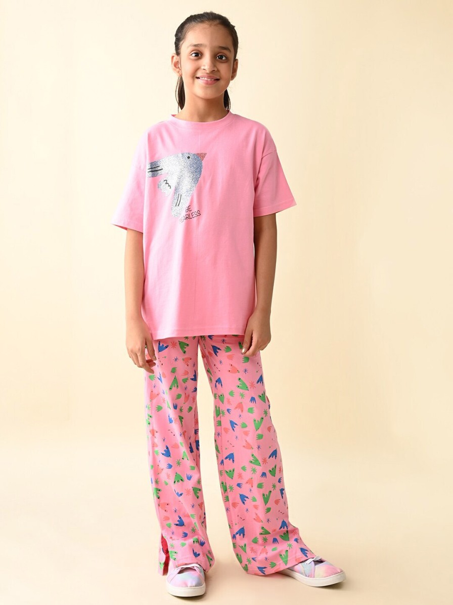 Kids LilPicks Clothing Sets | Buy Lilpicks Girls Printed T Shirt With Palazzos - Apparel For Girls