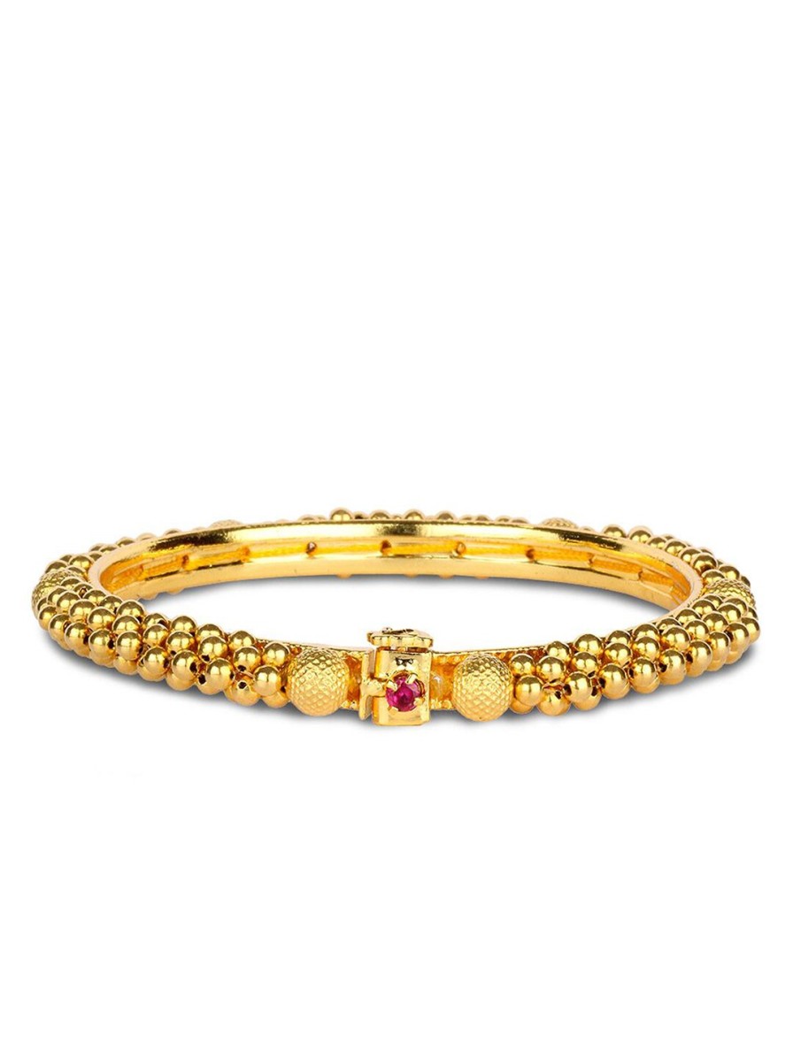 Women CANDERE A KALYAN JEWELLERS COMPANY Fine Jewellery | Buy Candere A Kalyan Jewellers Company 22Kt Gold Traditional Tushi Bangle 2.55Gm - Accessories For Women