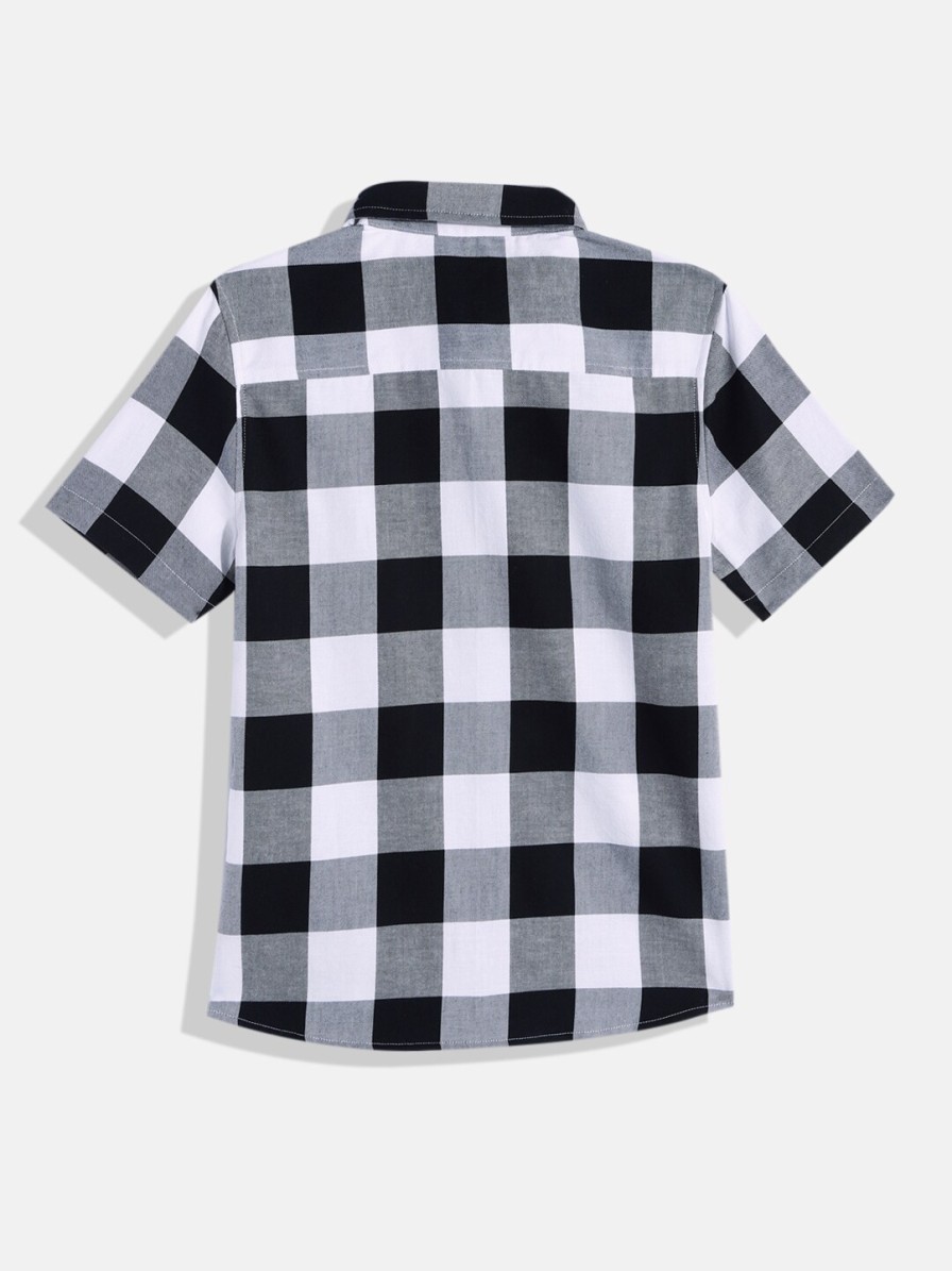 Kids HERE&NOW Shirts | Buy Here&Now Boys Opaque Checked Cotton Casual Shirt - Apparel For Boys