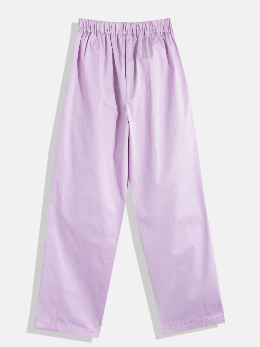 Kids HERE&NOW Jeans, Trousers & Capris | Buy Here&Now Girls Lavender Comfort Straight Fit Trousers - Apparel For Girls