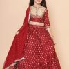 Kids Bitiya by Bhama Lehenga Choli | Buy Bitiya By Bhama Girls Woven Design Ready To Wear Lehenga & Blouse With Dupatta - Apparel For Girls