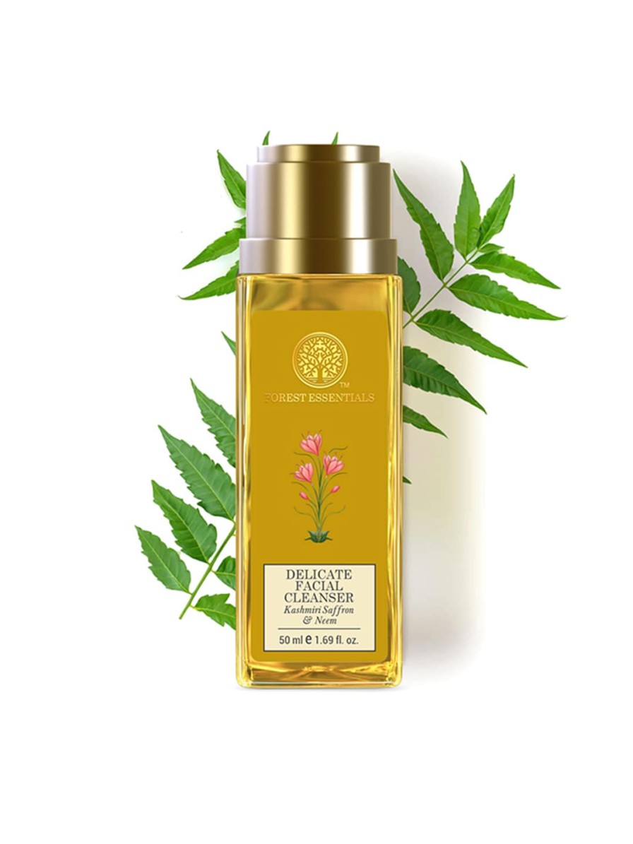 Women Forest Essentials Premium Beauty | Buy Forest Essentials Travel Size Delicate Facial Cleanser Kashmiri Saffron & Neem 50Ml - Personal Care For Unisex