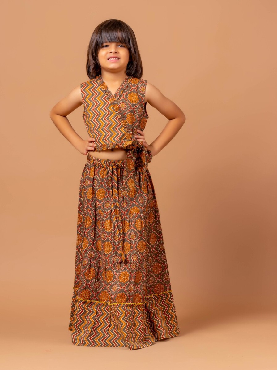 Women Sangria Lehenga Cholis | Buy Sangria Printed Pure Cotton Lehenga Choli - Apparel For Girls