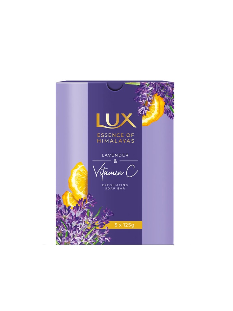 Women LUX Skincare | Buy Lux Essence Of Himalayas Set Of 5 Lavender & Vitamin C Exfoliating Soap Bar 125G Each - Personal Care For Women