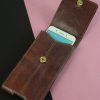 Men Goatter Phone Cases | Buy Goatter Maroon Leather Iphone 13 Pro Mobile Pouch - Accessories For Unisex