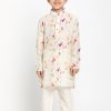 Kids JBN Creation Ethnic Wear | Buy Jbn Creation Boys Cream Coloured Printed Kurta With Pyjamas - Apparel For Boys