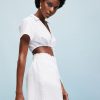 Women H&M Shorts & Skirts | Buy H&M Women White Linen Blend Pull On Shorts - Apparel For Women