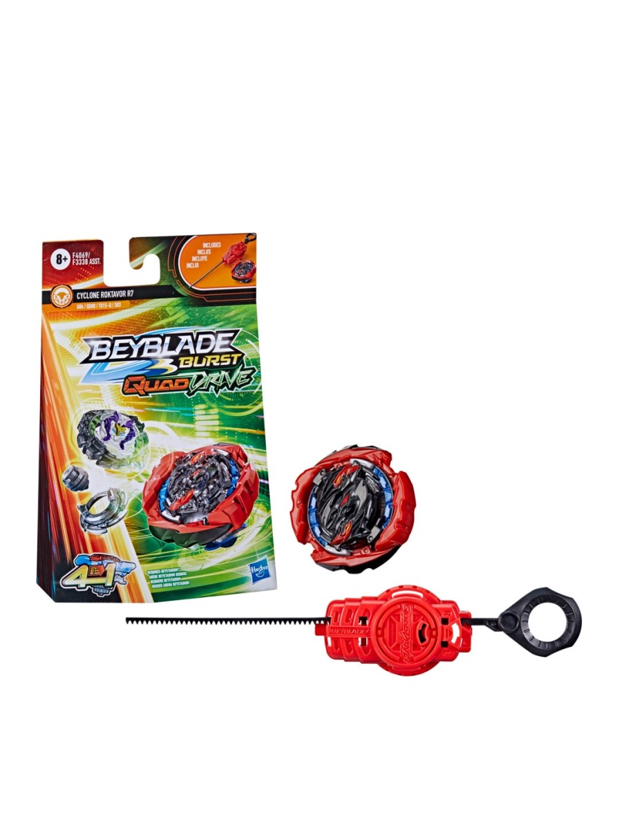 Kids BEY BLADE Activity Toys | Buy Bey Blade Kids Burst Quad Drive Cyclone Roktavor R7 Spinning Top For 8+ Years - Toys And Games For Boys