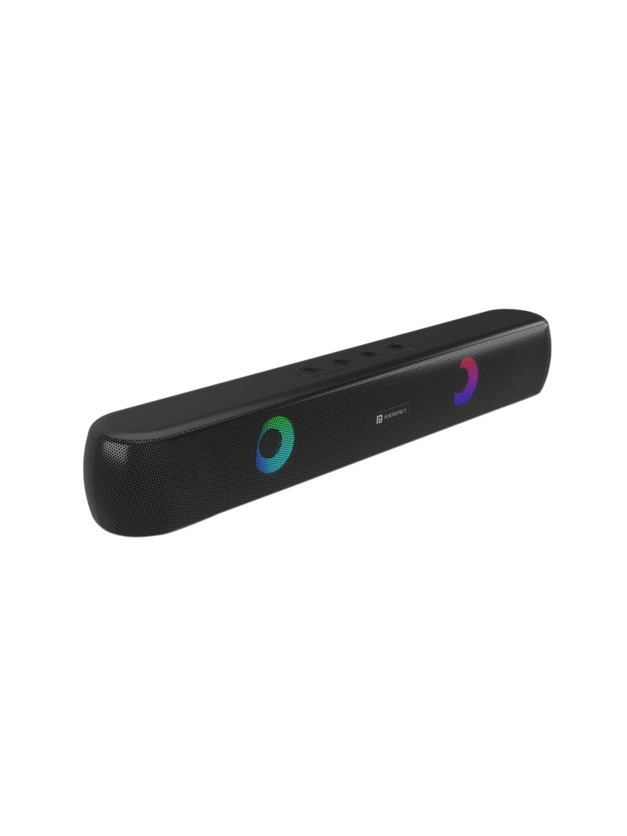 Men Portronics Speakers | Buy Portronics Decibel 21 Black 10W Bluetooth Soundbar With Led Lights Por 1405 - Accessories For Unisex