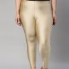 Women Go Colors Leggings, Salwars & Churidars | Buy Go Colors Women Gold Colored Solid Plus Size Ankle Length Leggings - Apparel For Women