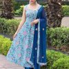 Women KALINI Kurtas & Suits | Buy Kalini Floral Printed Anarkali Kurta With Trousers & Dupatta - Apparel For Women