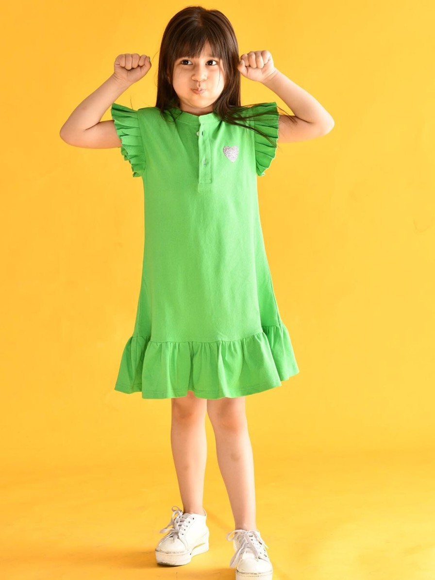 Kids Anthrilo Dresses | Buy Anthrilo Girls Flutter Sleeve Drop Waist Dress - Apparel For Girls