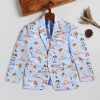 Kids JBN Creation Party Wear | Buy Jbn Creation Boys Printed Single Breasted Casual Blazer - Apparel For Boys