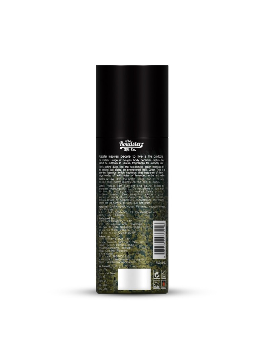 Men Roadster Deodorants | Buy Roadster Men Green Trails No Gas Body Spray 150 Ml - Deodorant For Men 7669604 | Myntra