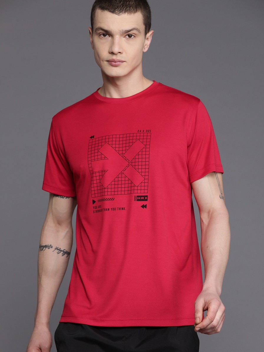 Men HRX by Hrithik Roshan Active T-Shirts | Buy Hrx By Hrithik Roshan Printed Training Rapid Dry T Shirt - Apparel For Men