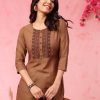 Women Anouk Kurtis, Tunics & Tops | Buy Anouk Yoke Design Embroidered Round Neck Pure Cotton Kurta - Apparel For Women