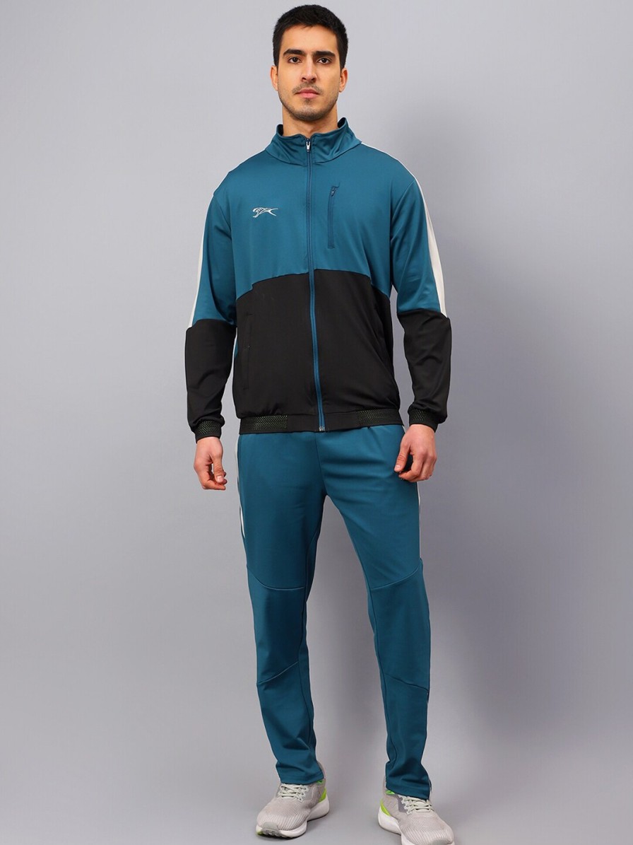 Men Shiv Naresh Tracksuits | Buy Shiv Naresh Colourblocked Mock Collar Sweatshirt & Trouser - Apparel For Men