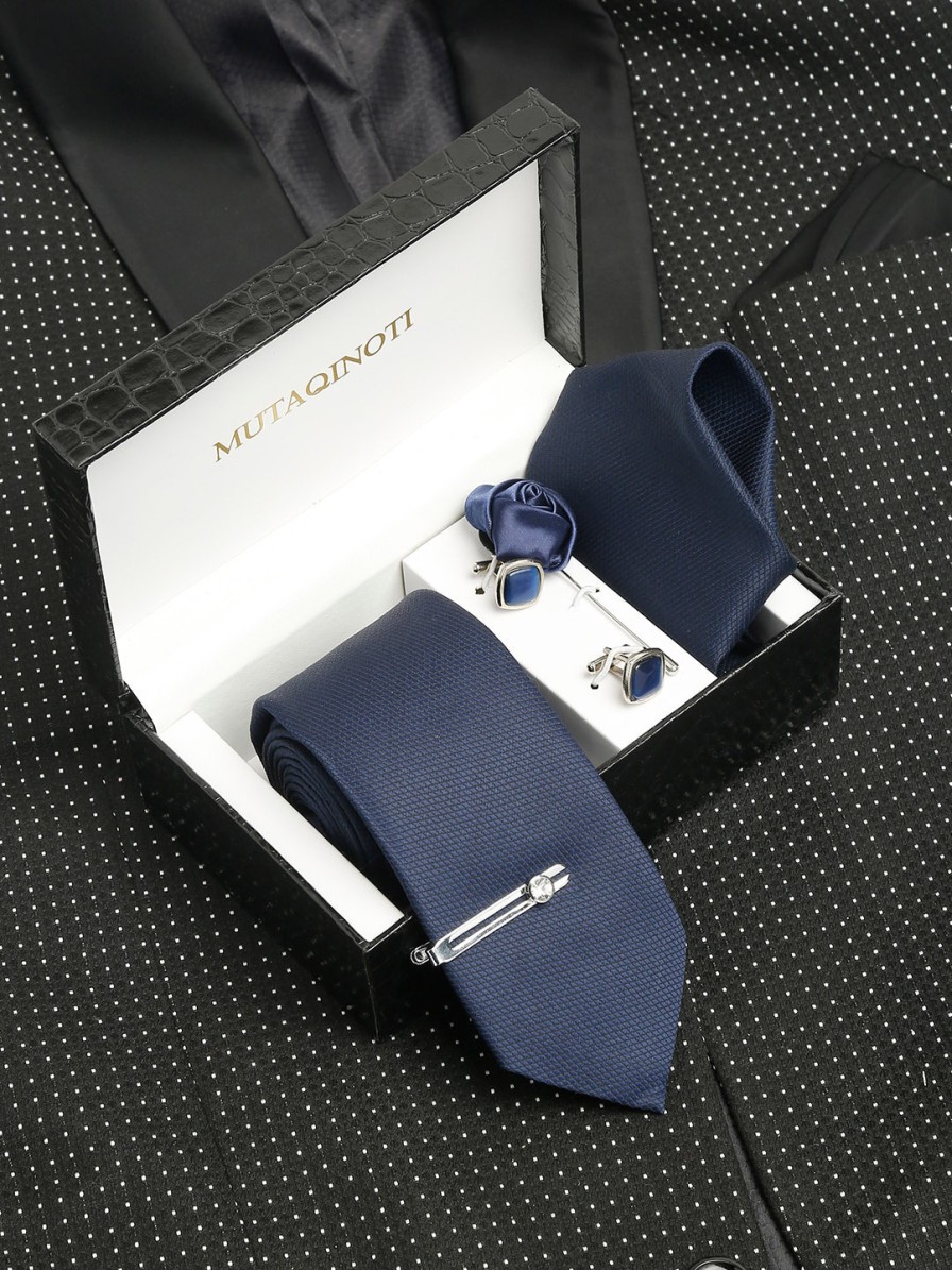 Men MUTAQINOTI Ties, Cufflinks & Pocket Squares | Buy Mutaqinoti Men Silk Necktie Accessory Gift Set - Accessories For Men