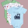 Kids MINI KLUB Bodysuits | Buy Mini Klub Mto Infant Boys Pack Of 3 Printed Pure Cotton Bodysuit - Apparel For Boys